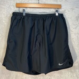 Nike Dri-FIT Women's XXL Black Running Shorts Lined Zip Back Pocket